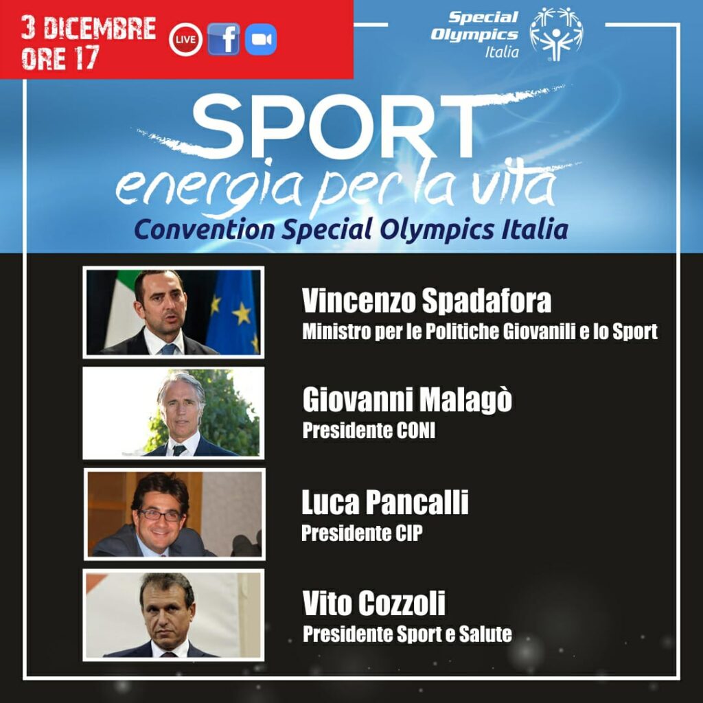 Convention Special Olympics -Oggi 3 Dicembre 2020, ore 17.00