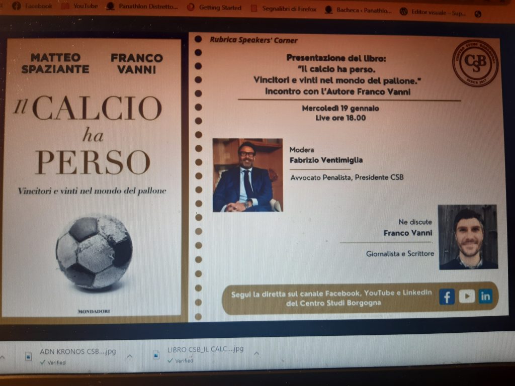 Centro Studi Borgogna: “Il calcio ha perso. Vincitori e vinti nel mondo del pallone”