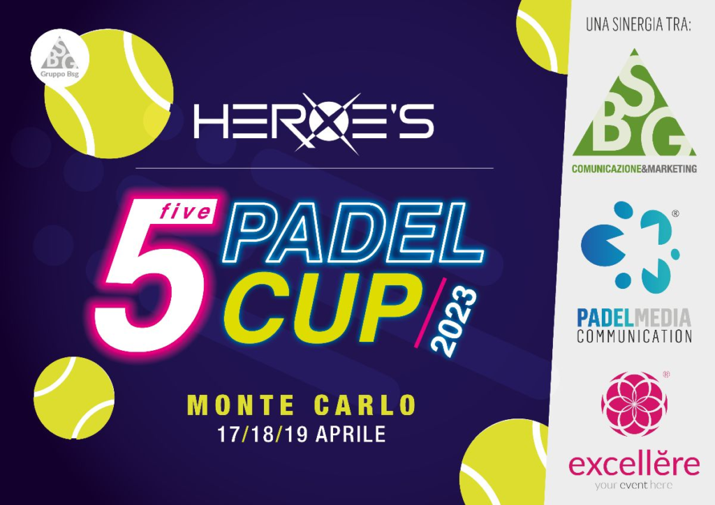 <strong>Le stelle del calcio a Monte Carlo, dal 17 al 19 aprile, per la Heroe’s Five Padel Cup </strong>