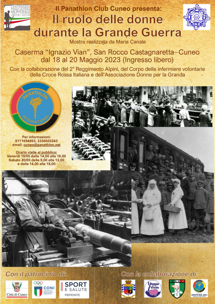Vita di Club: PANATHLON CUNEO                        “Il Ruolo delle donne durante la Grande Guerra”