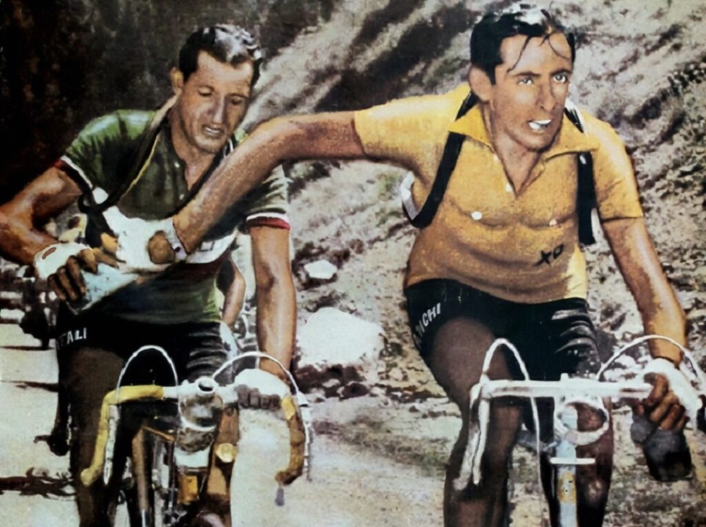 Bartali e Coppi - rivali sempre, nemici mai -71 anni dopo lo scambio della Borraccia insegna ancora qualcosa a tutti noi