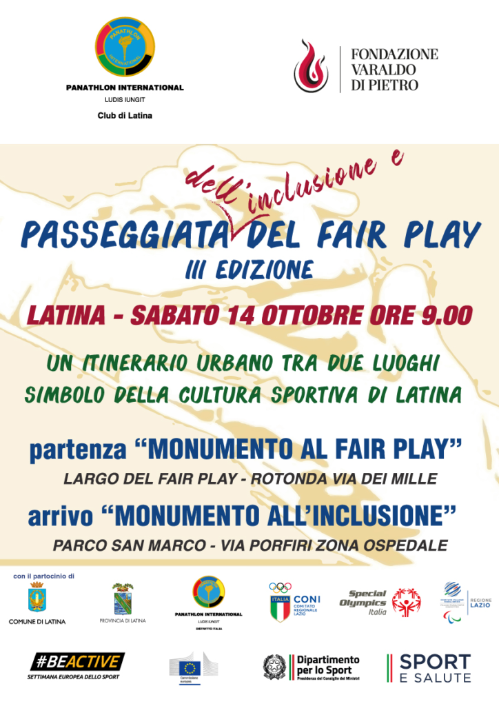 Vita di Club -  LATINA “Passeggiata del Fair Play e dell’Inclusione” III EDIZIONE