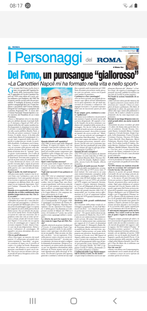 Press Release: GIOVANNI DEL FORNO
