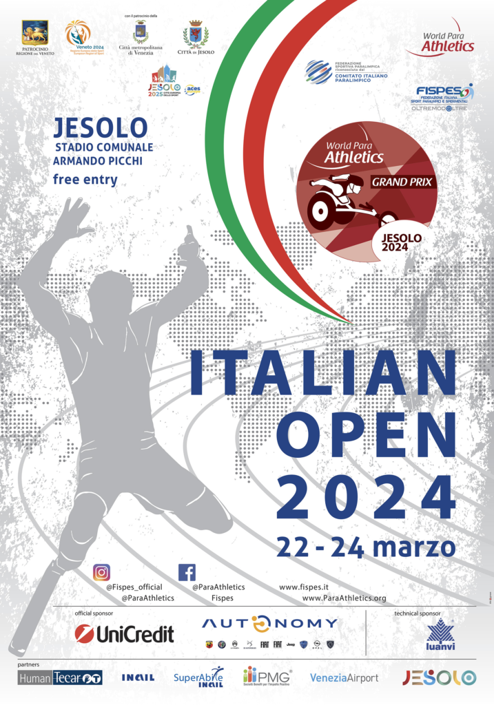 Atletica Paralimpica, al via il Grand Prix di Jesolo Italian Open 2024