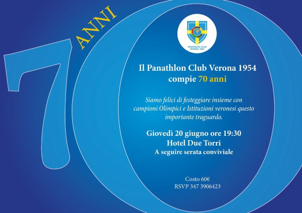 PANATHLON VERONA 1954, 70 ANNI PORTATI BENE