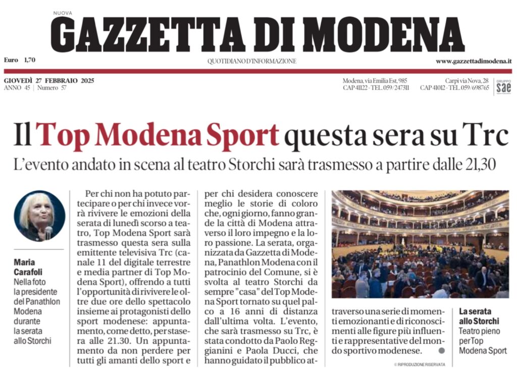 Vita di Club - PANATHLON MODENA