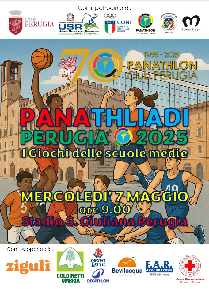 Vita di Club - Panathliadi: mercoledì 7 maggio – Perugia-Stadio Santa Giuliana